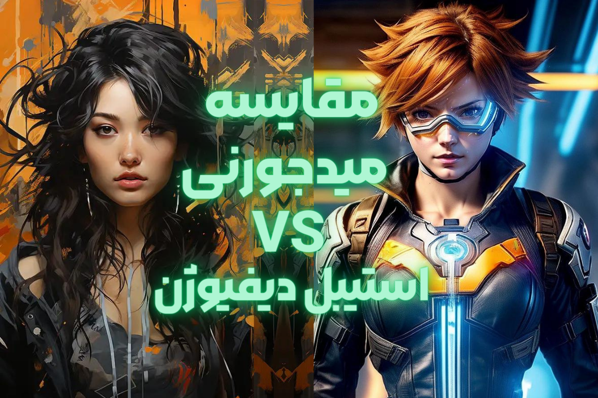 مقایسه میدجورنی و استیبل دیفیوژن 1 مقایسه میدجورنی و استیبل دیفیوژن