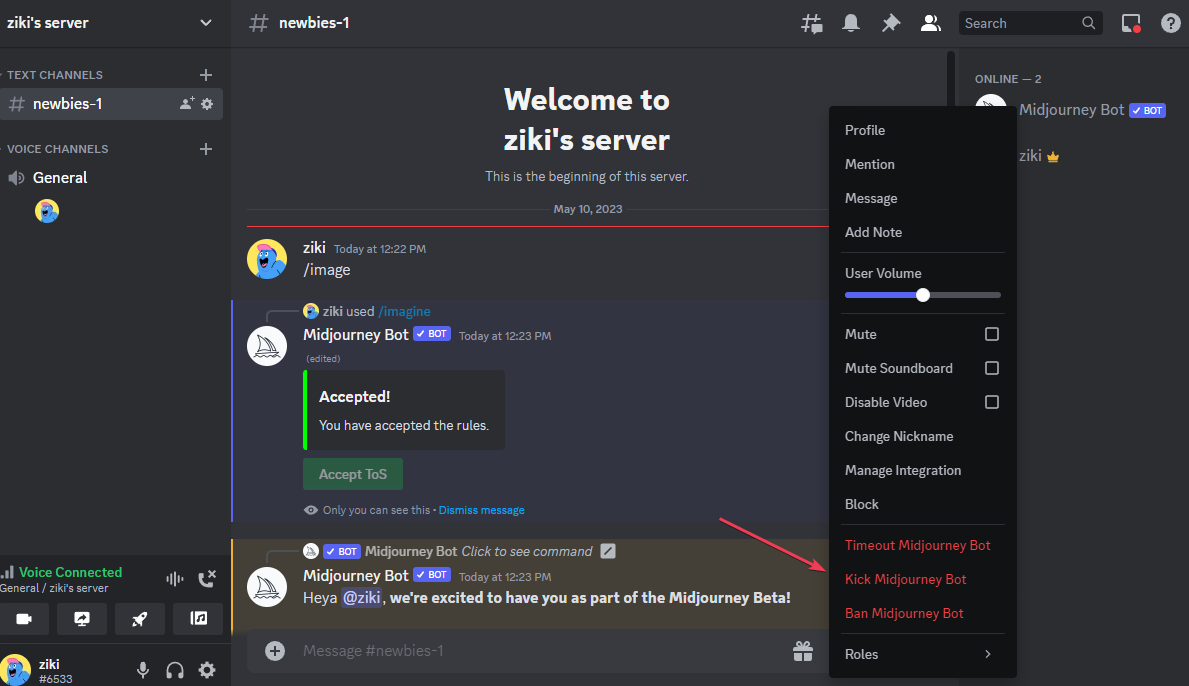 8 روش برای رفع مشکل The application did not respond در میدجورنی 2 Discord X5DWVJbmJ1